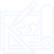 White line icon representing architectural branding for commercial garage doors.