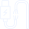 White line icon representing frayed garage door cables.