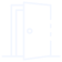 White line icon representing a closed garage door.