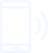 White line icon representing smartphone-connected garage door control.