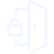White line icon representing a stuck garage door.
