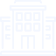 White line icon representing building expansion requiring new garage door systems.