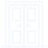 White line icon representing a failed garage door installation.