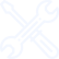 White line icon representing frequent garage door repairs.