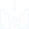White line icon representing incomplete garage door closure or visible gaps.