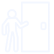 White line icon representing jerky or stuttering garage door movement.