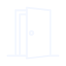White line icon representing a garage door opener that cannot keep up with demand.