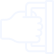 White line icon representing a garage door opener struggling with the door weight.