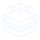 White line icon representing poor insulation or drafts from a garage door.