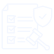 White line icon representing garage door safety compliance requirements.