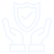 White line icon representing garage door safety concerns.