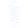 White line icon representing a snapped garage door spring.