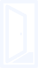 White line icon representing a garage door that does not stay open or reverses on its own.