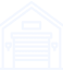 White line icon representing a garage door that moves unevenly or jerks during operation.
