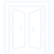 White line icon representing a garage door that no longer matches the home.