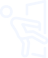 White line icon representing a garage door opener that runs but the door does not move.