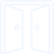White line icon representing a garage door opener that strains or reverses.