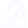 White line icon representing visible structural damage on a garage door.