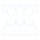 White line icon representing cracked, flattened, or missing garage door weather seals.