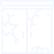 White line icon representing visible damage on a garage door.