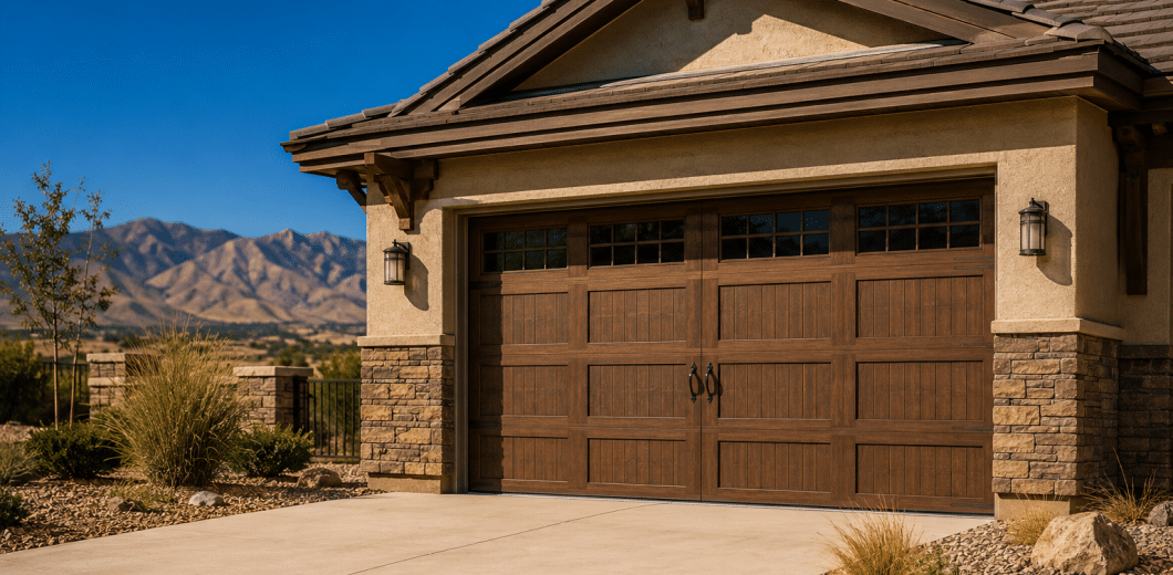 Suburban elegance with mountain backdrop