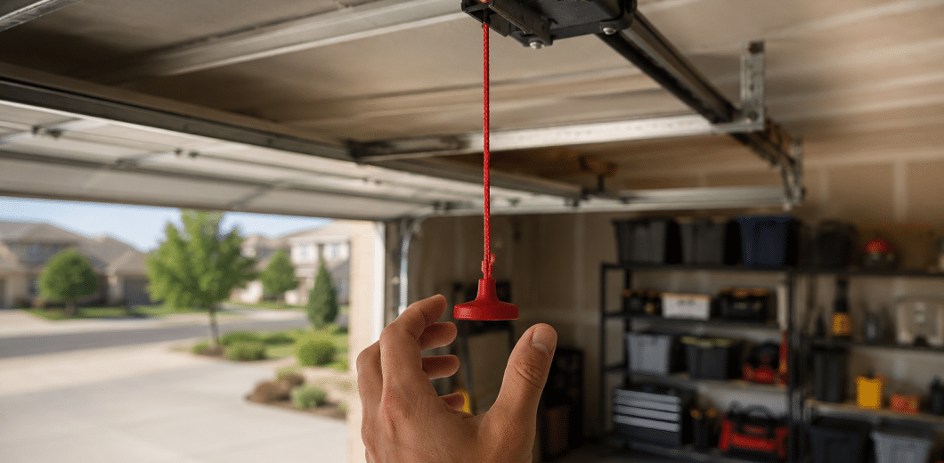 garage door manual emergency cord